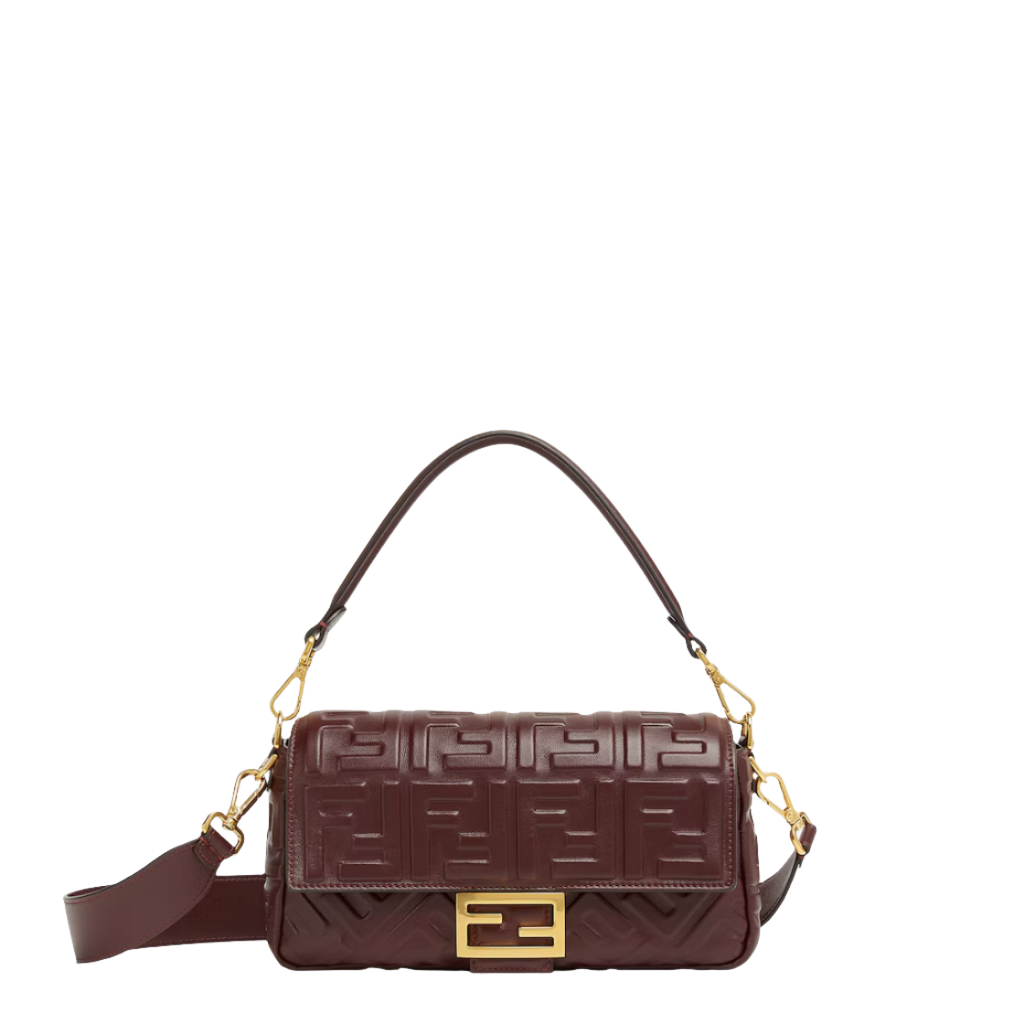 Fendi Baguette - Burgundy nappa leather bag