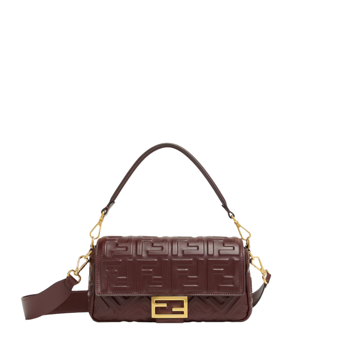 Fendi Baguette - Burgundy nappa leather bag