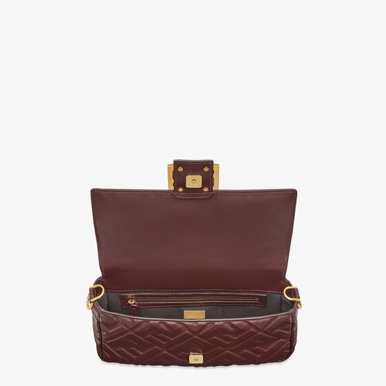 Fendi Baguette - Burgundy nappa leather bag