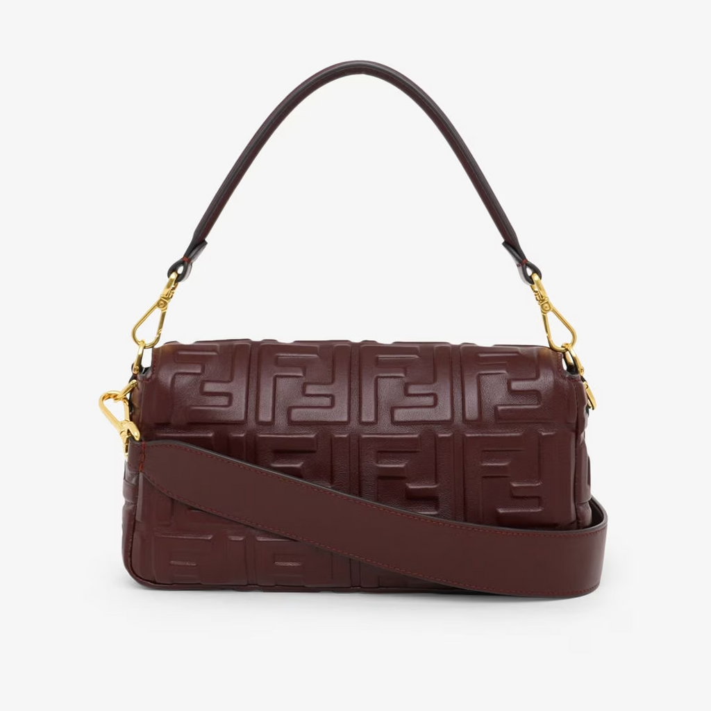 Fendi Baguette - Burgundy nappa leather bag