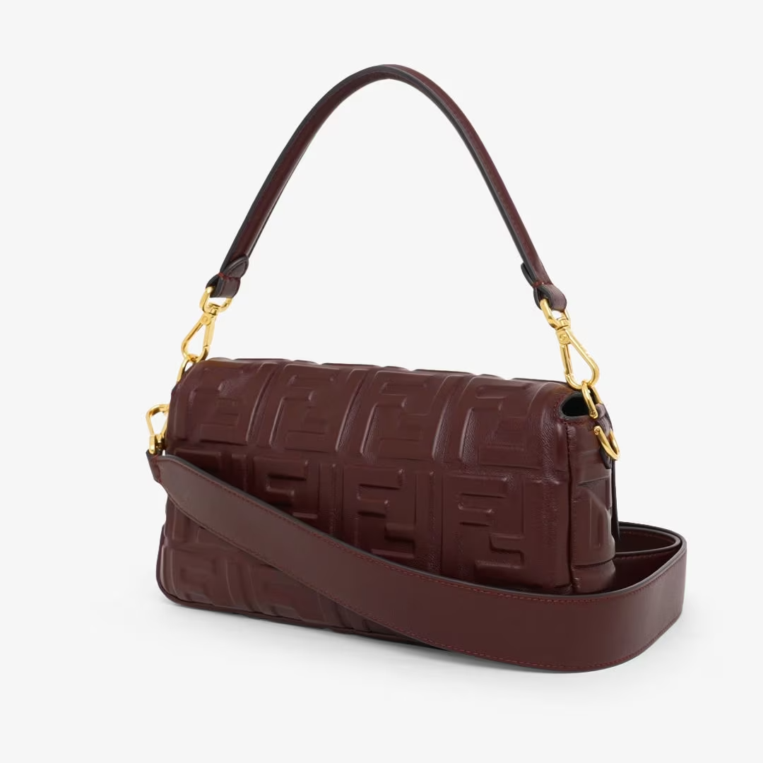 Fendi Baguette - Burgundy nappa leather bag
