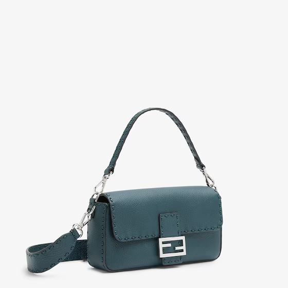 Fendi Baguette - Midnight blue Selleria bag with oversized topstitching