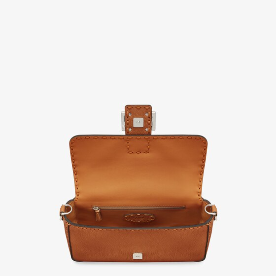 Fendi Baguette - Brown Selleria bag with oversized topstitching