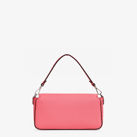 Fendi Baguette - Pink Selleria bag with oversize topstitching