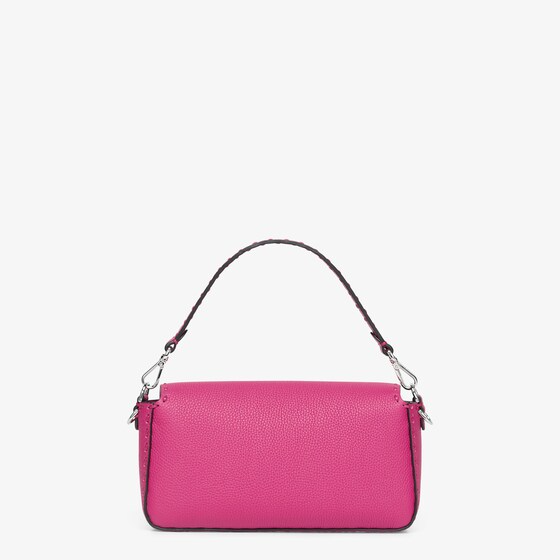 Fendi Baguette - Fuchsia Selleria bag with oversized topstitching