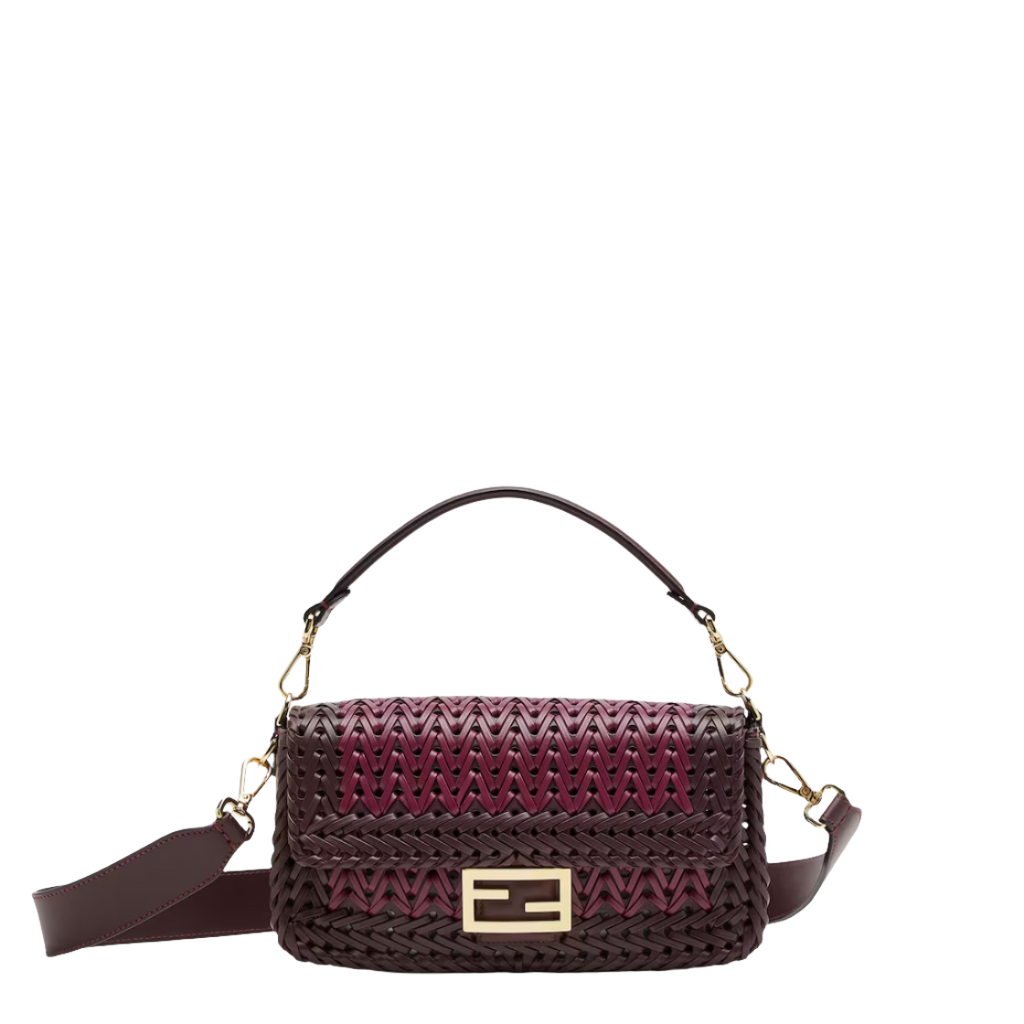 Fendi Baguette - Burgundy braided leather bag