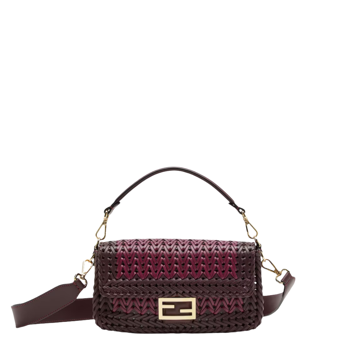Fendi Baguette - Burgundy braided leather bag