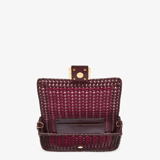 Fendi Baguette - Burgundy braided leather bag