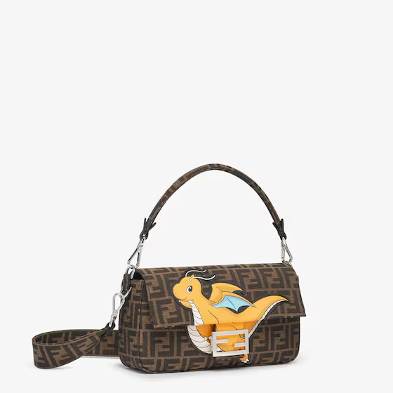 Fendi Baguette - FENDI x FRGMT x POK_MON brown FF fabric bag