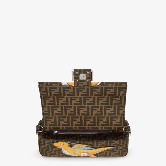 Fendi Baguette - FENDI x FRGMT x POK_MON brown FF fabric bag