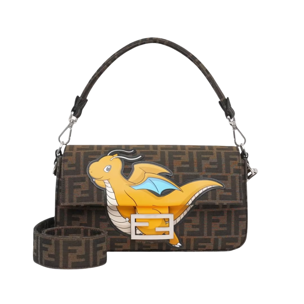 Fendi Baguette - FENDI x FRGMT x POK_MON brown FF fabric bag