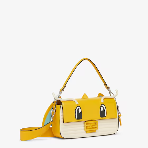 Fendi Baguette - FENDI x FRGMT x POK MON yellow nappa leather bag