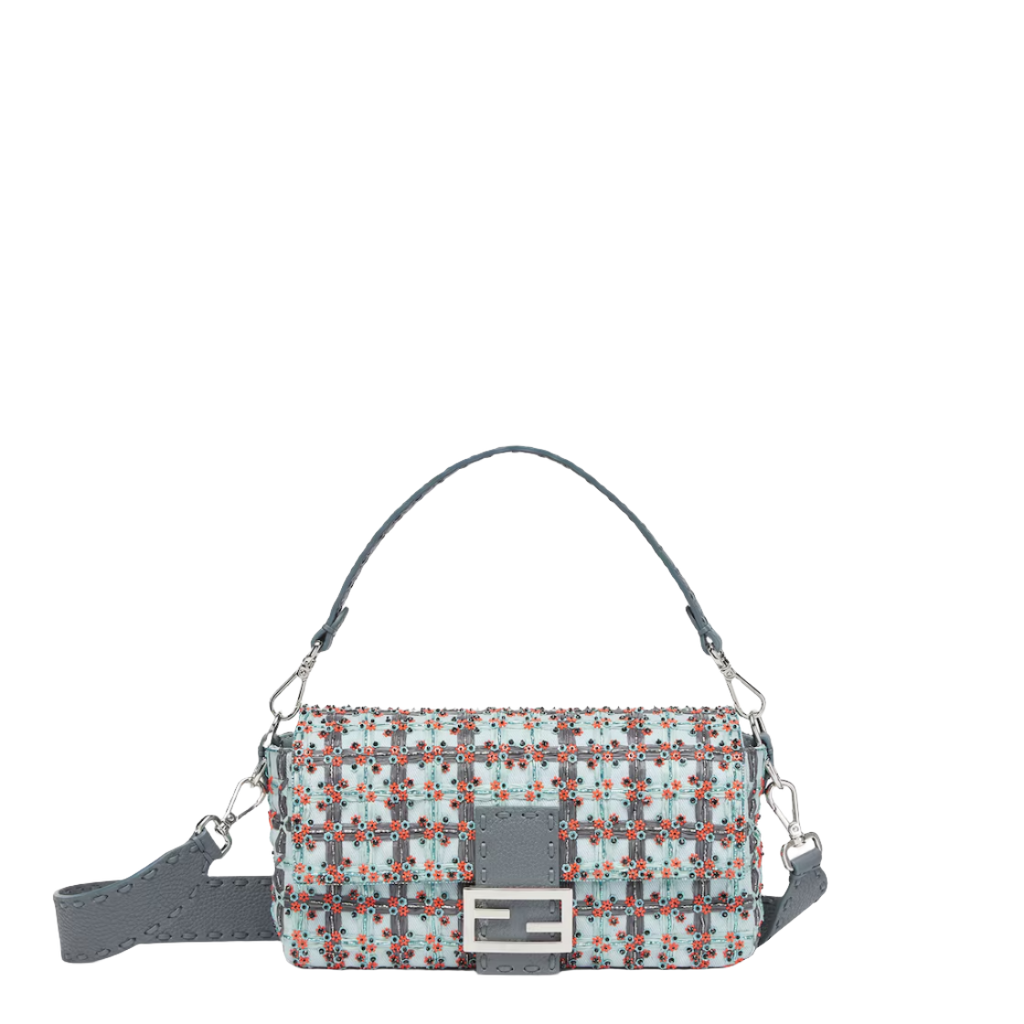 Fendi Baguette - Selleria bag with bead and raffia embroidery