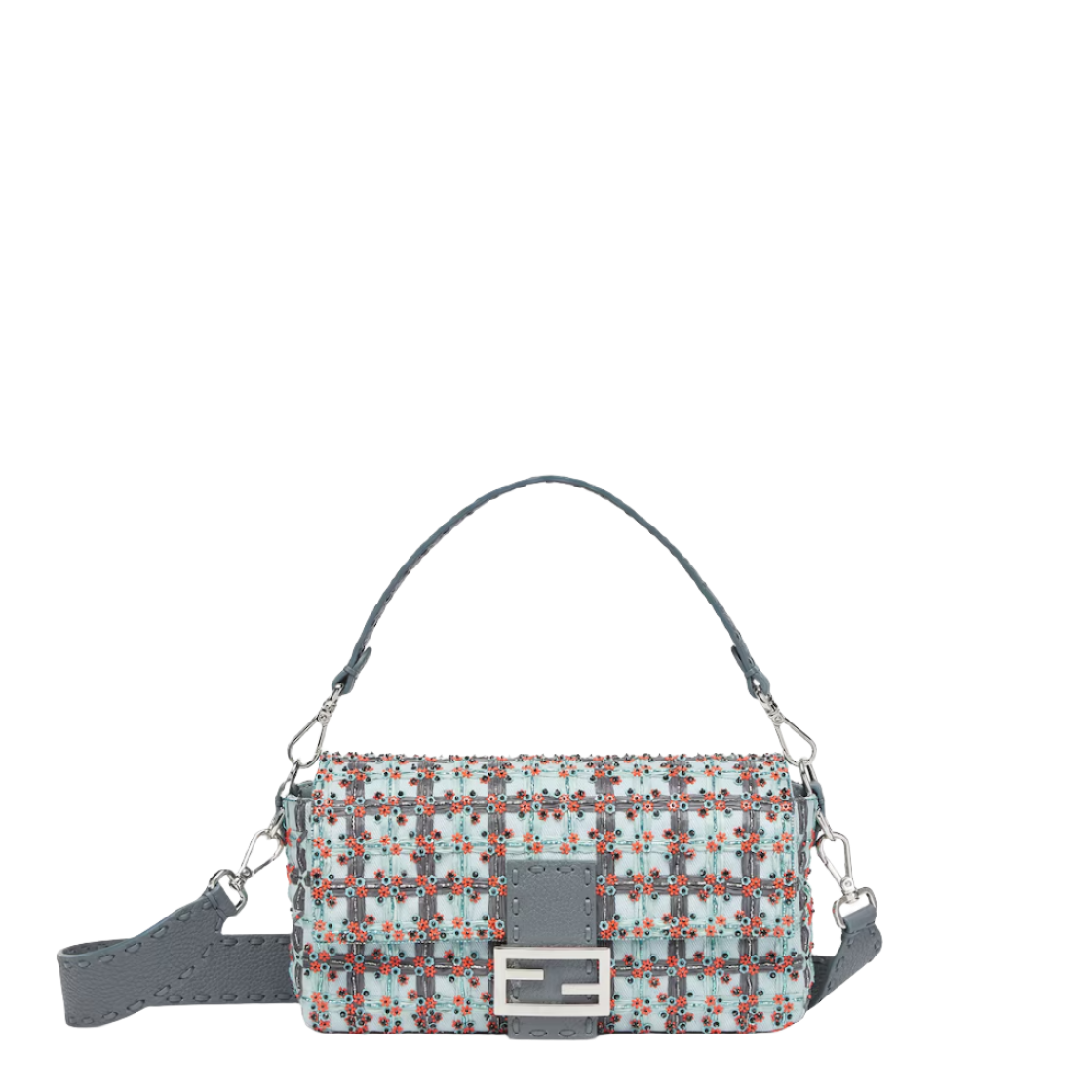 Fendi Baguette - Selleria bag with bead and raffia embroidery