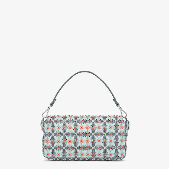 Fendi Baguette - Selleria bag with bead and raffia embroidery