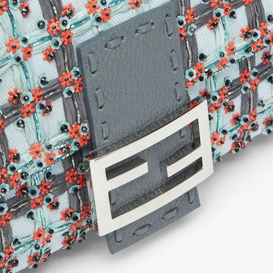 Fendi Baguette - Selleria bag with bead and raffia embroidery
