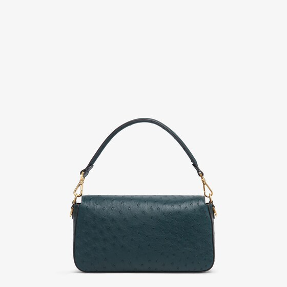 Fendi Baguette - Dark green ostrich leather bag