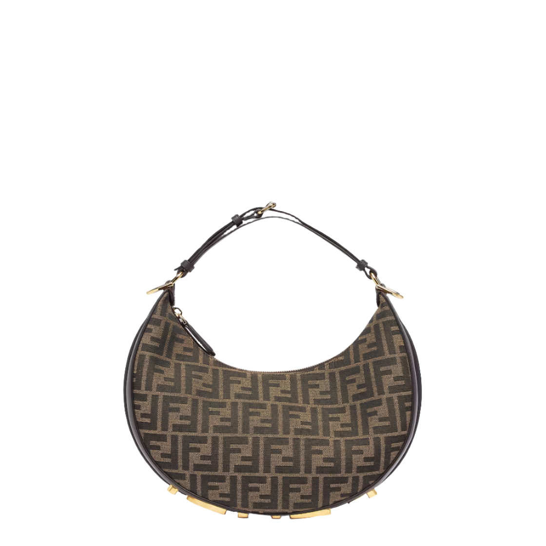 Fendi Fendigraphy Small - Brown FF jacquard fabric bag
