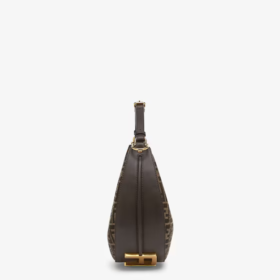 Fendi Fendigraphy Small - Brown FF jacquard fabric bag