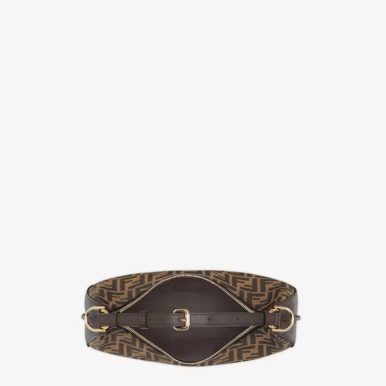 Fendi Fendigraphy Small - Brown FF jacquard fabric bag