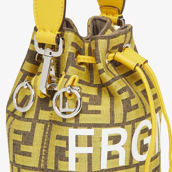 Fendi Mon Tresor - Fendi x FRGMT yellow FF fabric mini bag