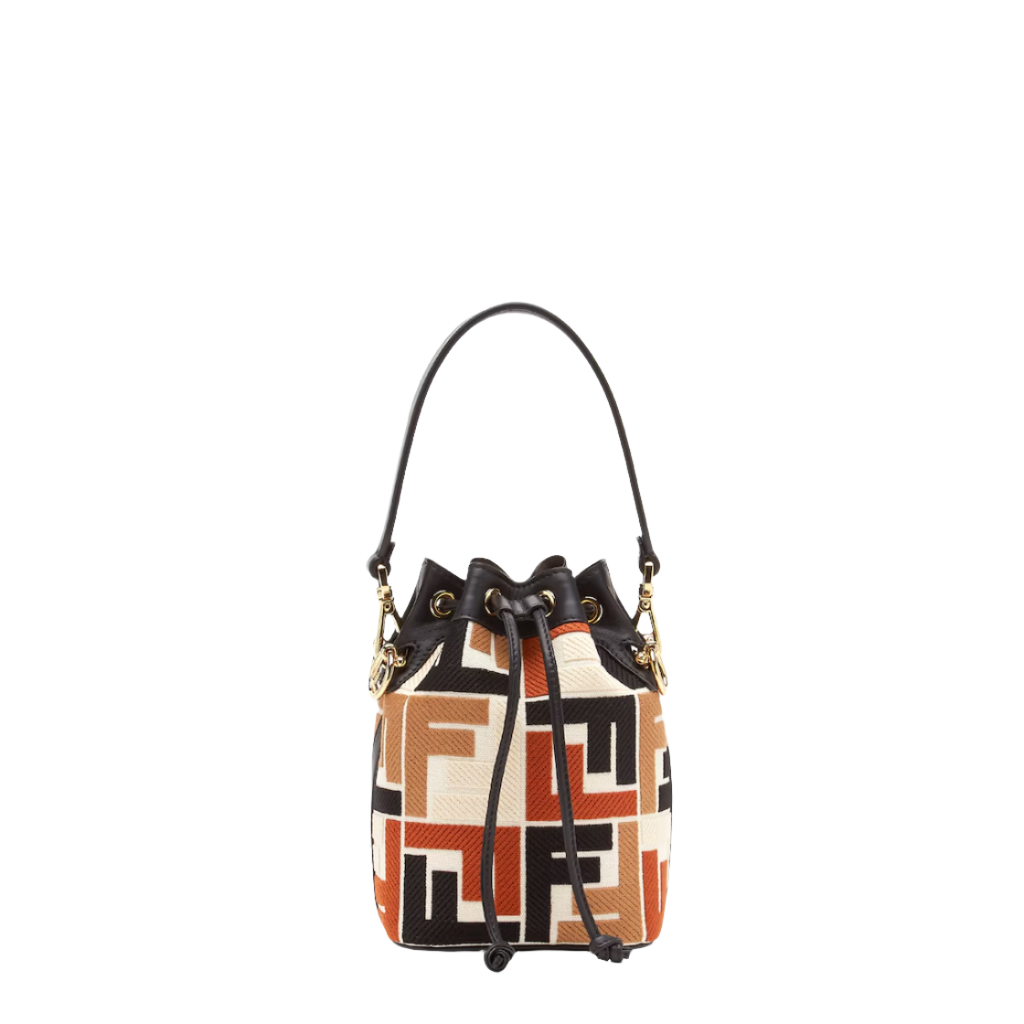 Fendi Mon Tresor - Multicolour canvas mini bag with FF embroidery