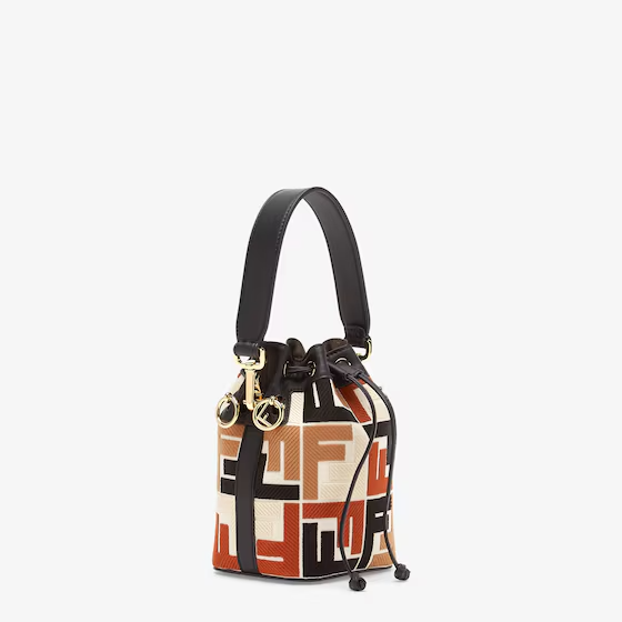 Fendi Mon Tresor - Multicolour canvas mini bag with FF embroidery