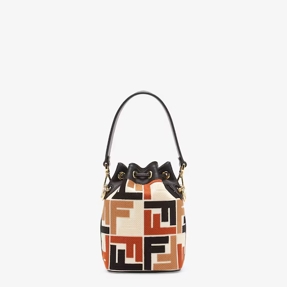 Fendi Mon Tresor - Multicolour canvas mini bag with FF embroidery