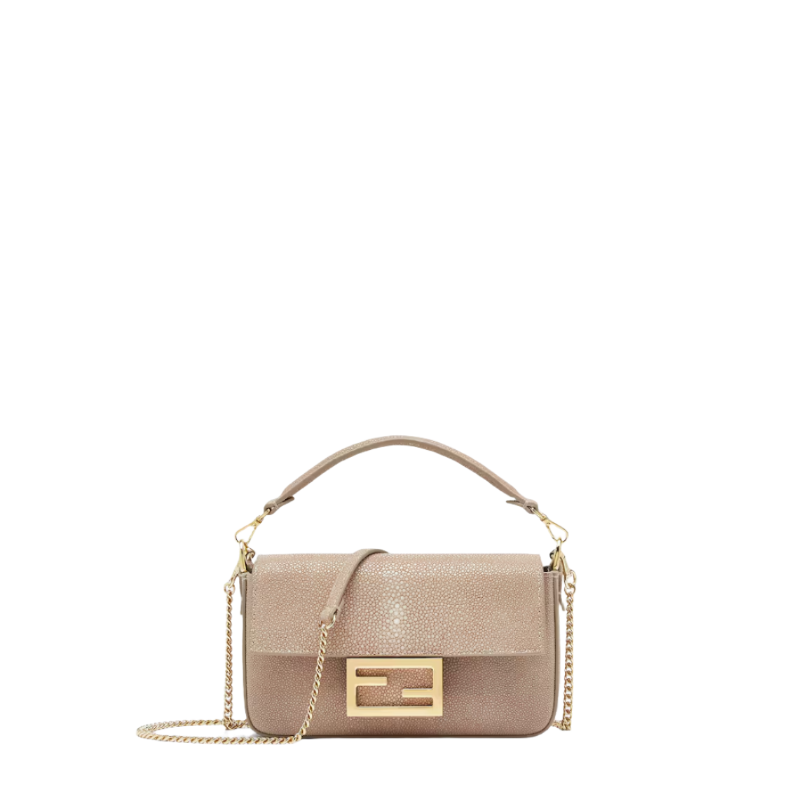 Fendi Baguette Mini - Dove grey stingray leather