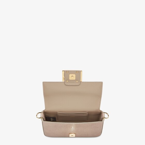Fendi Baguette Mini - Dove grey stingray leather