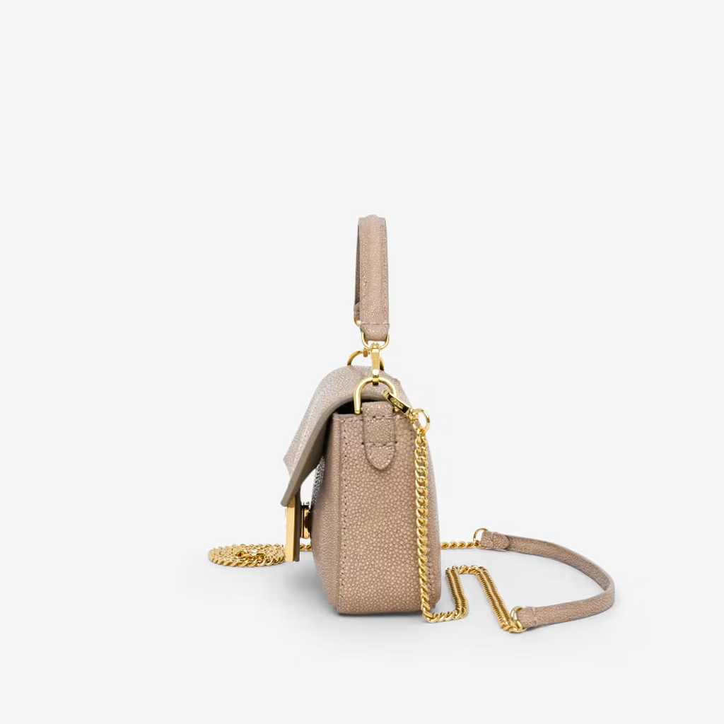 Fendi Baguette Mini - Dove grey stingray leather