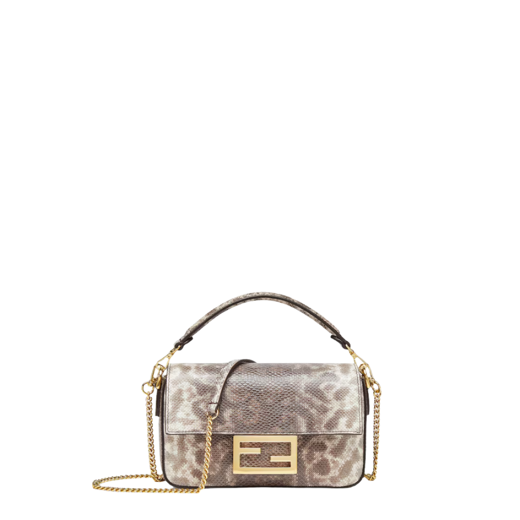 Fendi Baguette Mini - Natural karung leather bag