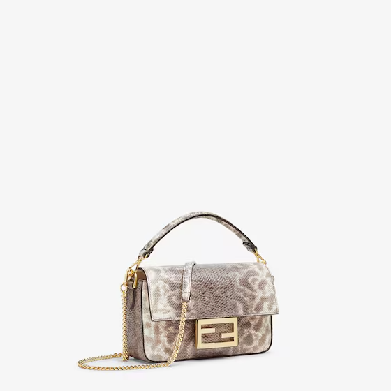 Fendi Baguette Mini - Natural karung leather bag