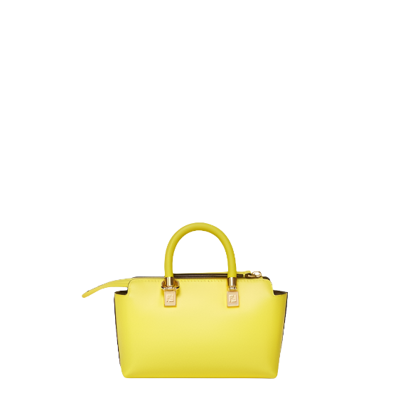 Fendi By The Way Mini - Acid yellow leather small Boston bag