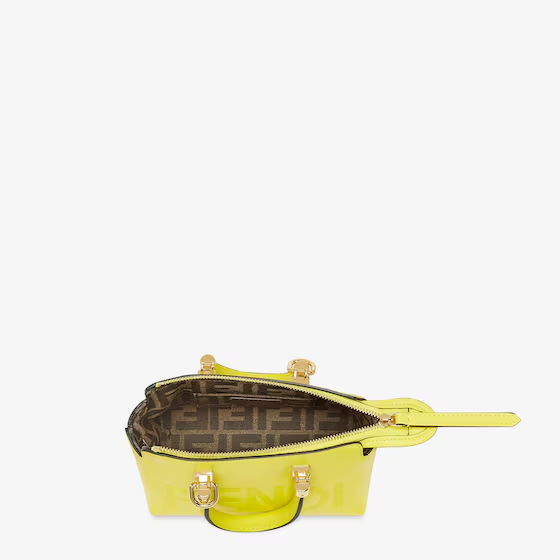 Fendi By The Way Mini - Acid yellow leather small Boston bag