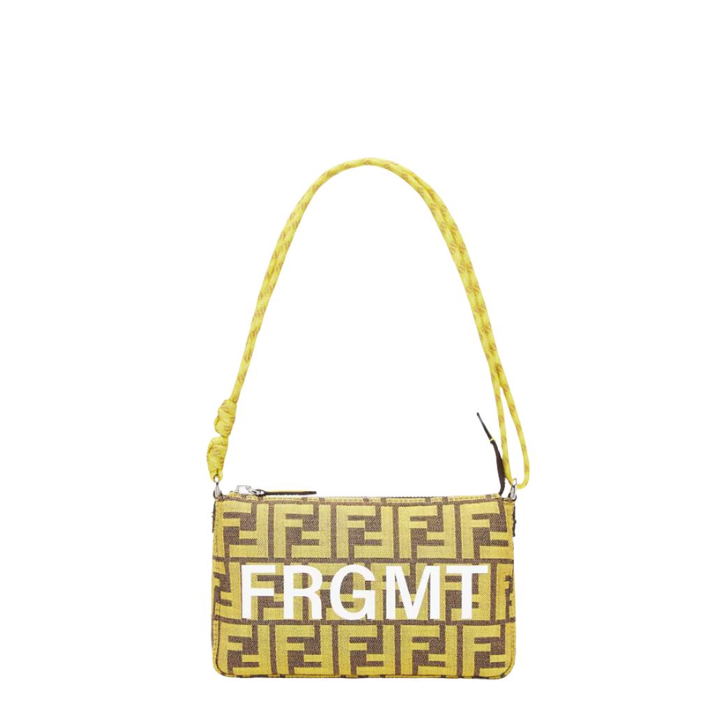 Fendi Baguette Pouch - Fendi x FRGMT yellow FF fabric bag