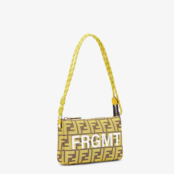 Fendi Baguette Pouch - Fendi x FRGMT yellow FF fabric bag