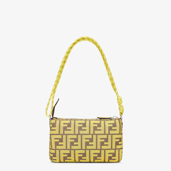 Fendi Baguette Pouch - Fendi x FRGMT yellow FF fabric bag