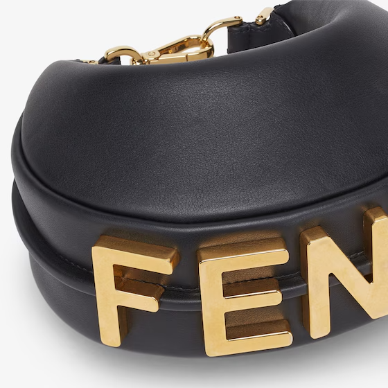 Fendi Fendigraphy Mini - Black leather mini bag