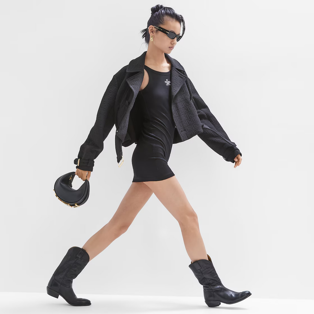 Fendi Fendigraphy Mini - Black leather mini bag