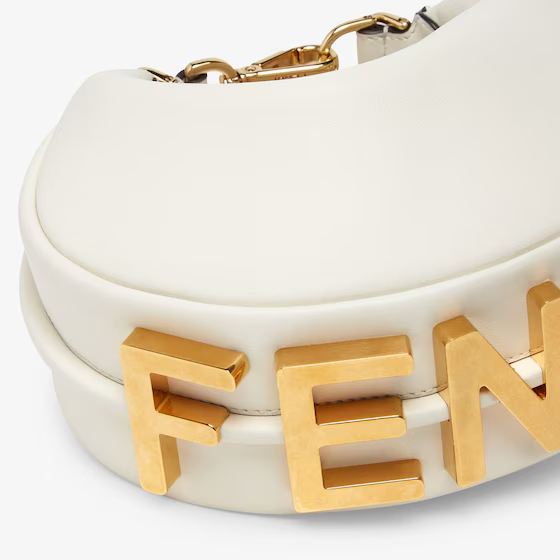 Fendi Fendigraphy Mini - White leather mini bag