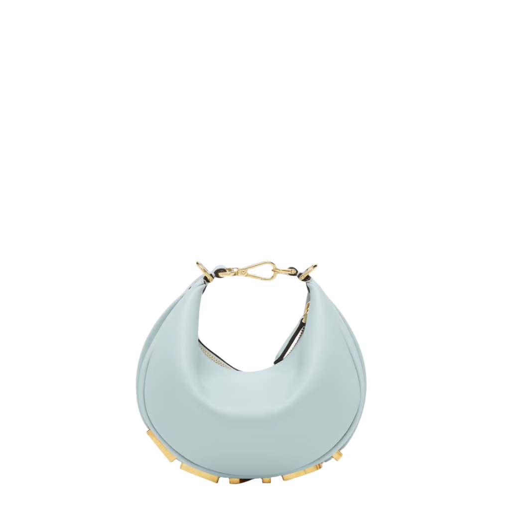 Fendi Fendigraphy Mini - Light blue leather mini bag
