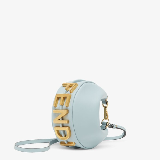 Fendi Fendigraphy Mini - Light blue leather mini bag