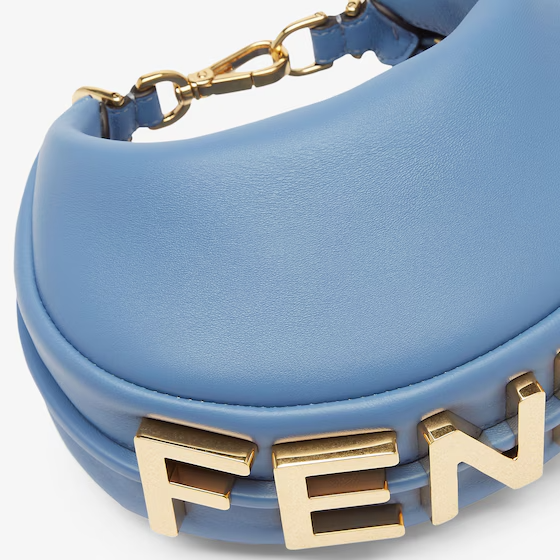 Fendi Fendigraphy Mini - blue leather mini bag