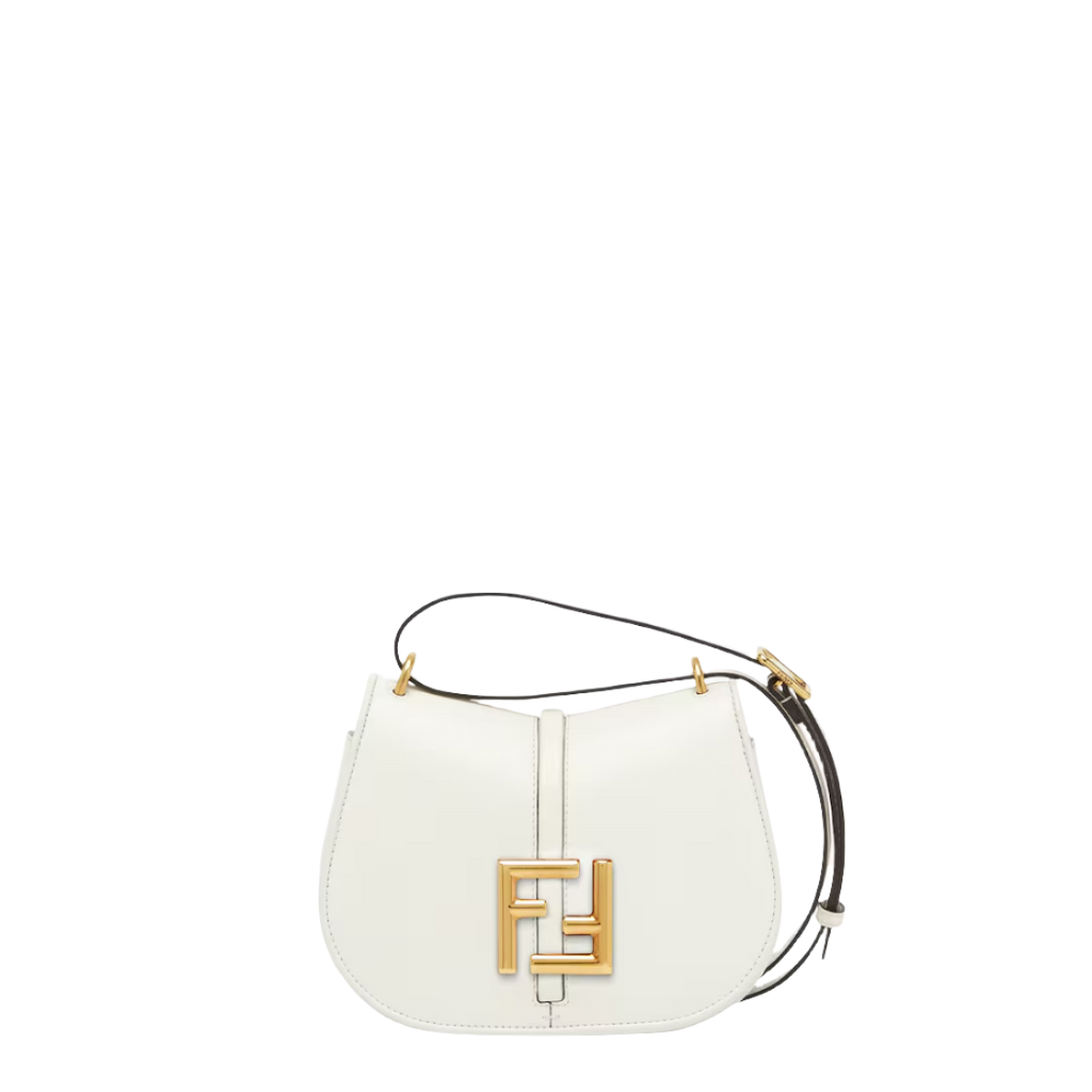 Fendi C mon Mini   White leather bag
