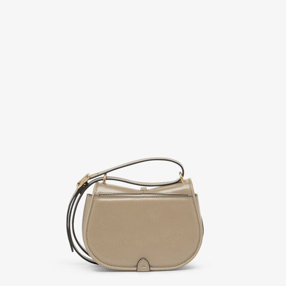 Fendi C mon Mini Dove grey smooth leather and full grain leather bag