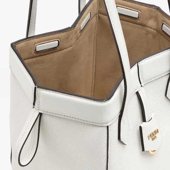 Fendi Origami Mini - White leather mini bag that can be transformed