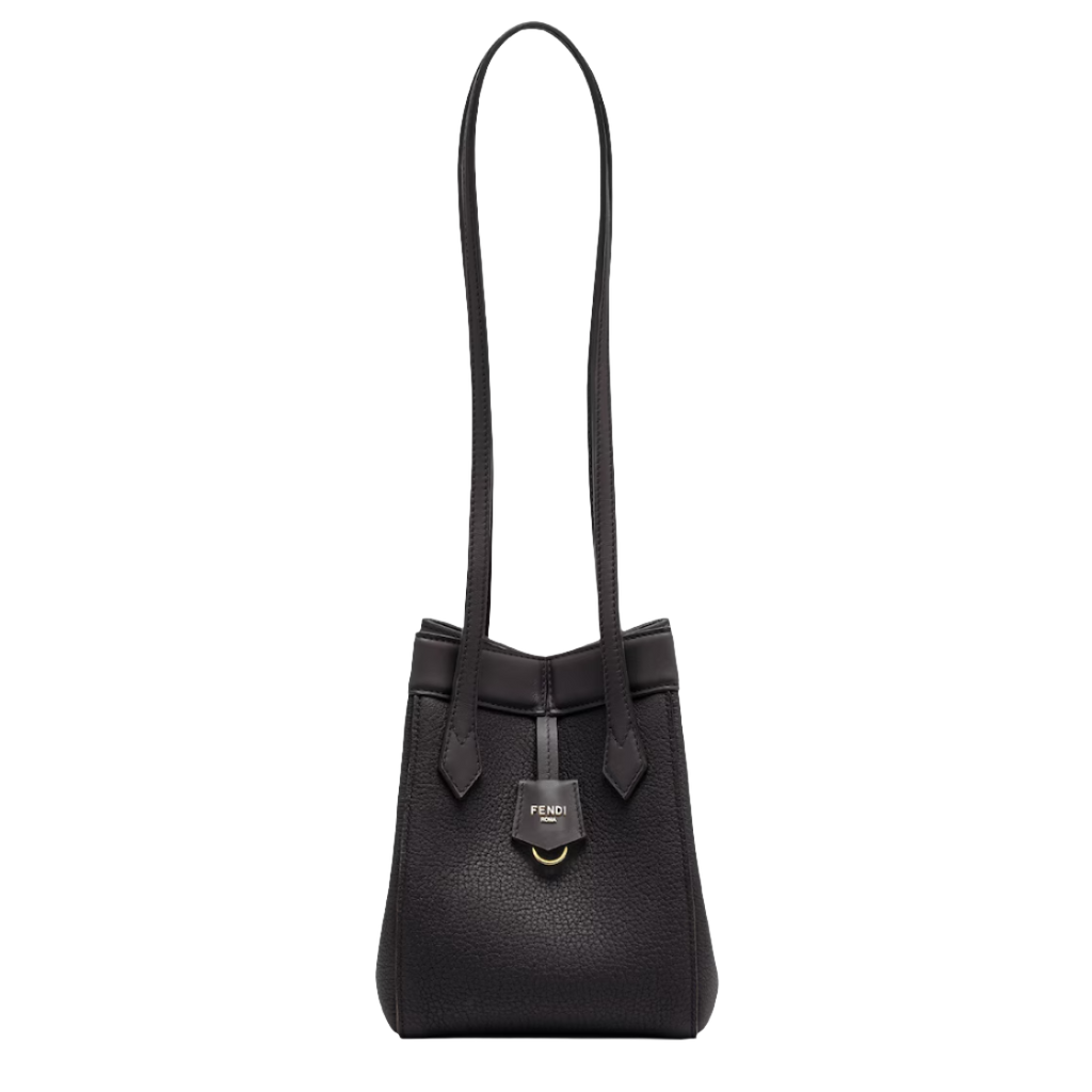Fendi Origami Mini - Black leather mini bag that can be transformed