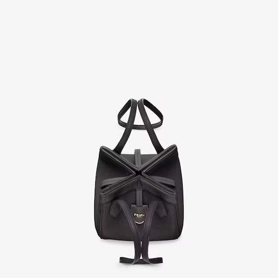 Fendi Origami Mini - Black leather mini bag that can be transformed
