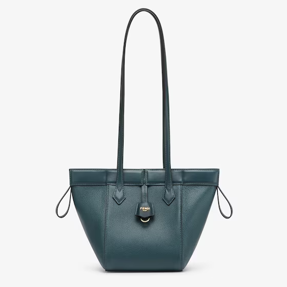 Fendi Origami Mini - Dark green leather mini bag that can be transformed